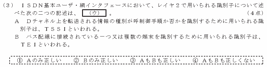 令和８年度 第１回 第一級アナログ通信 技術及び理論 第2問(3)の試験問題原本画像