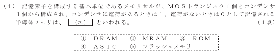 令和５年度 第１回 第一級アナログ通信 第2問(4)の試験問題原本画像