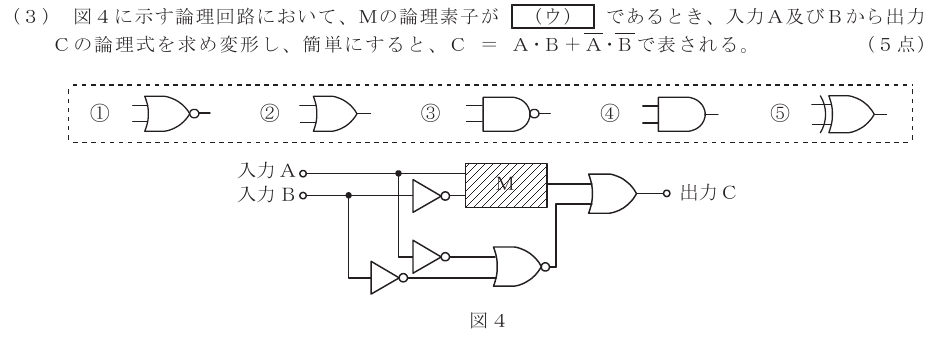 令和６年度 第１回 第一級アナログ通信 第3問(3)の試験問題原本画像