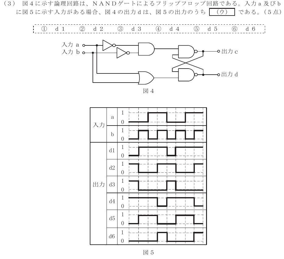 令和７年度 第１回 第一級アナログ通信 第3問(3)の試験問題原本画像