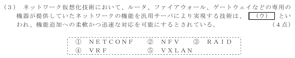 令和６年度 第１回 第一級デジタル通信 技術及び理論 第2問(3)の試験問題原本画像