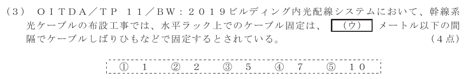 令和６年度 第１回 第一級デジタル通信 技術及び理論 第4問(3)の試験問題原本画像