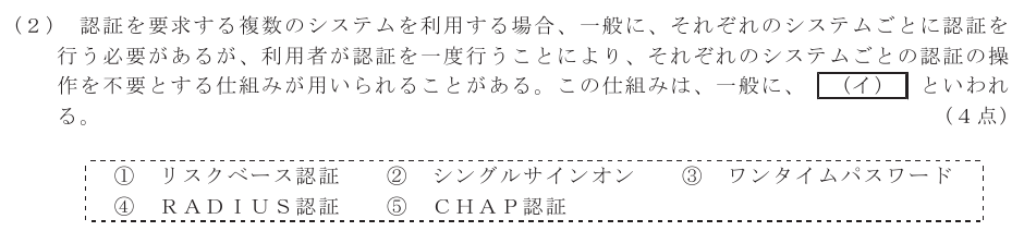 令和６年度 第２回 第一級デジタル通信 技術及び理論 第3問(2)の試験問題原本画像