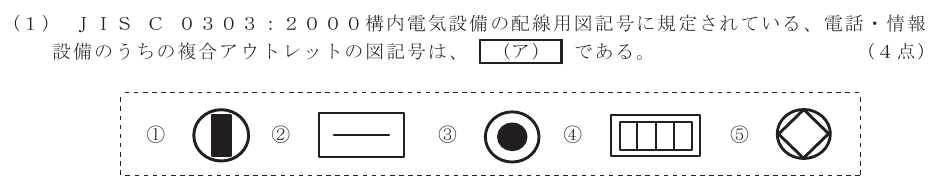 令和６年度 第２回 第一級デジタル通信 技術及び理論 第4問(1)の試験問題原本画像