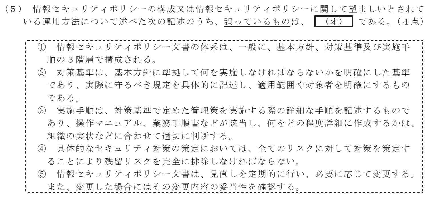 令和８年度 第１回 第一級デジタル通信 技術及び理論 第3問(5)の試験問題原本画像