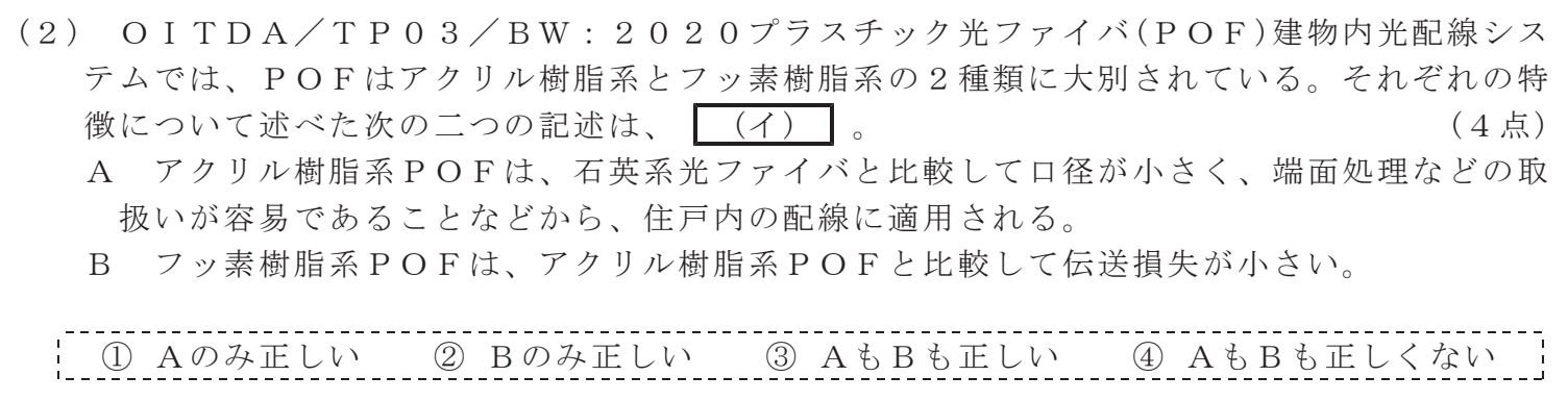 令和８年度 第１回 第一級デジタル通信 技術及び理論 第5問(2)の試験問題原本画像