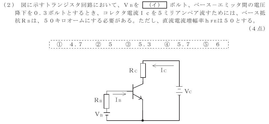 令和５年度 第２回 第一級デジタル通信 第2問(2)の試験問題原本画像