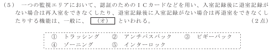 令和５年度 第２回 総合通信 技術及び理論 第6問(5)の試験問題原本画像