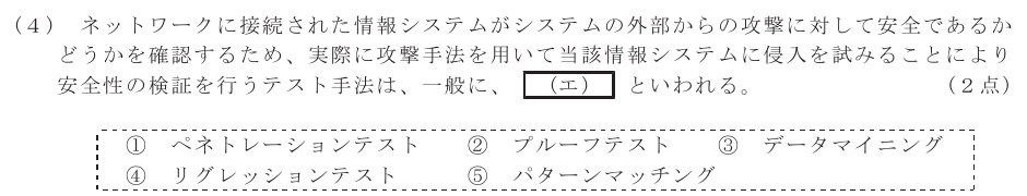 令和６年度 第１回 総合通信 技術及び理論 第6問(4)の試験問題原本画像