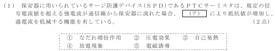 令和６年度 第１回 総合通信 技術及び理論 第7問(1)の試験問題原本画像