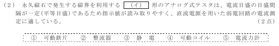 令和６年度 第２回 総合通信 技術及び理論 第7問(2)の試験問題原本画像