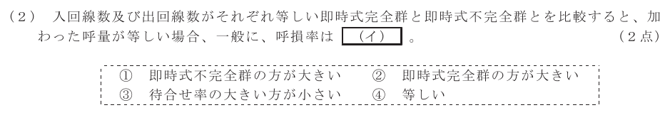 令和７年度 第２回 総合通信 技術及び理論 第5問(2)の試験問題原本画像