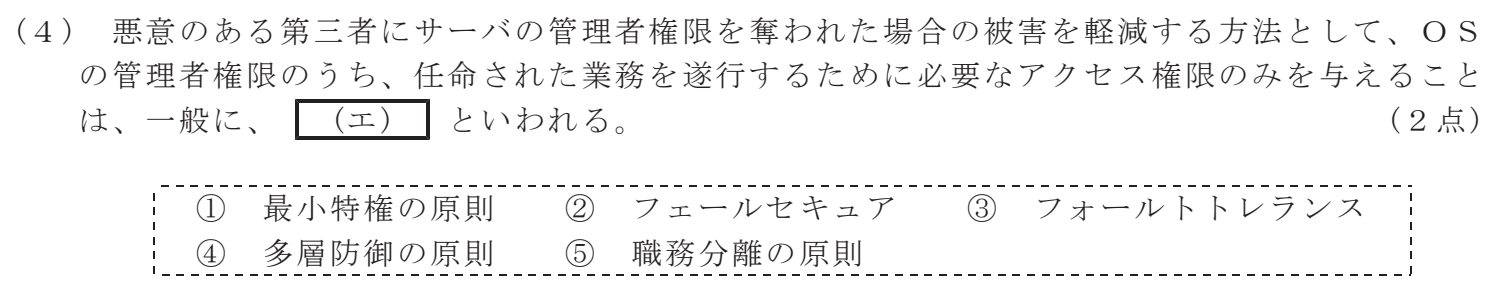 令和８年度 第１回 総合通信 技術及び理論 第6問(4)の試験問題原本画像