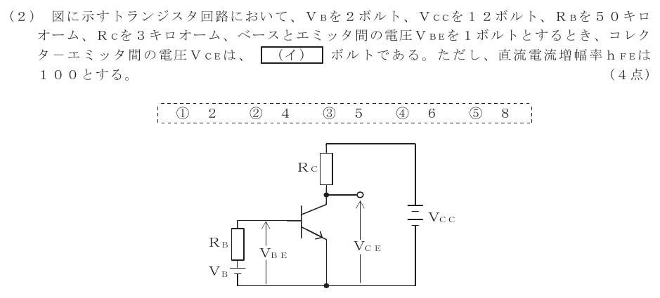 令和３年度 第２回 総合通信 第2問(2)の試験問題原本画像