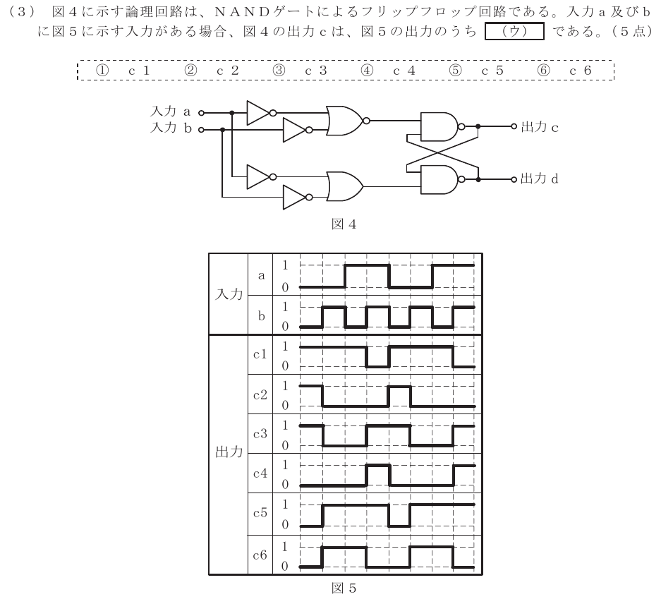 令和３年度 第２回 総合通信 第3問(3)の試験問題原本画像